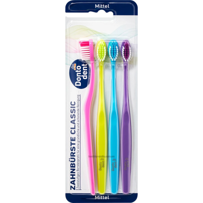 Dontodent Classic Toothbrush medium, 4 pcs